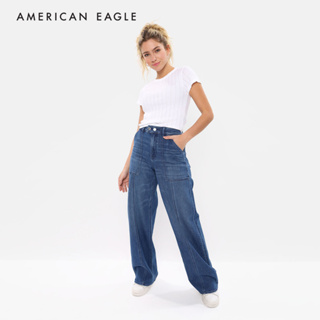 American Eagle Stretch Dreamy Drape Super High-Waisted Baggy Wide-Leg Jean กางเกง ยีนส์ ผู้หญิง แบ็กกี้ ไวด์เลก เอวสูง (WBG WWI 043-4453-451)