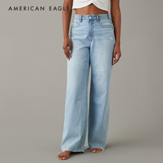 American Eagle Super High-Waisted Ripped Baggy Wide Leg Jean กางเกง ยีนส์ ผู้หญิง แบ็กกี้ ไวด์เลก เอวสูง (WBG WWI 043-4573-980)