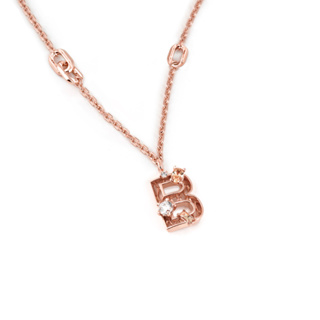 Dallar/New Alphabet Necklace (Pink gold)