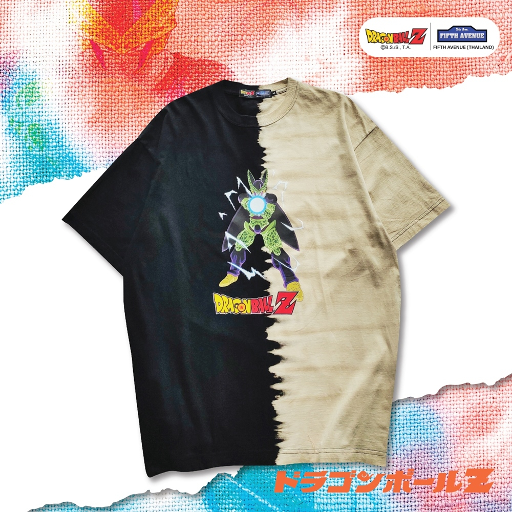 dbz-เสื้อดราก้อนบอลมัดย้อม-dragonballz-ลายเซล-ทรงโอเวอร์ไซส์-ของแท้ลิขสิทธิ์จากญี่ปุ่น