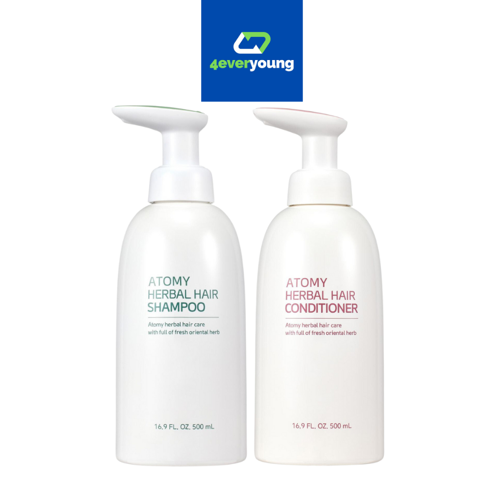 อะโทมี่-เฮอร์เบิล-แฮร์-คอนดิชั่นเนอร์-amp-แชมพู-atomy-herbal-hair-conditioner-amp-shampoo-ดูแลสุขภาพเส้นผม-จากเกาหลี