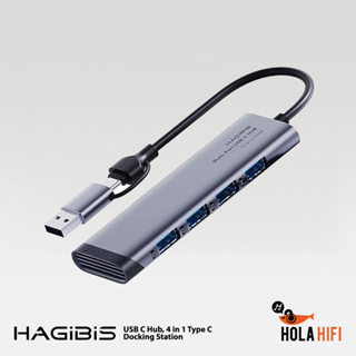 Hagibis 4 in 1 Type-C Docking Station Multiport Adapter Dongle with 4 USB3.0 Port for MacBook Pro