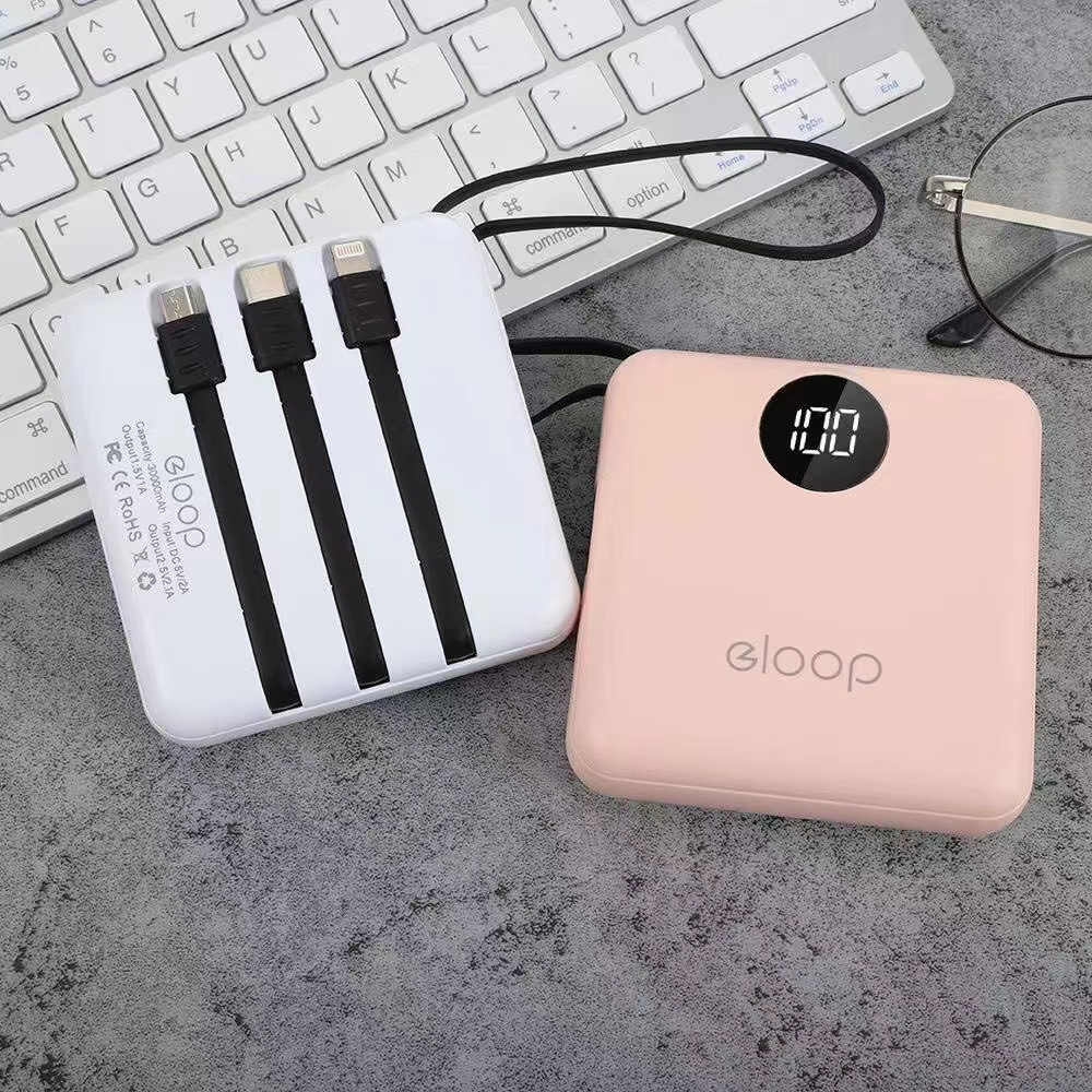 power-bank-30000mah-พาวเวอร์แบงค์-eloop-e31-แบตเตอรี่สำรอง-ชาร์จเร็ว-มีไฟฉายในตัว-สายเคเบิลในตัว-micro-usb-iphone-type-c