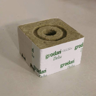 Grodan Rockwool ร็อควูล 4" จำนวน 1 ก้อน ก้อนเพาะปลูกต้นกล้า เพาะเมล็ด เพาะชำ ไฮโดรโปนิค Grow Smart Grodan rockwool