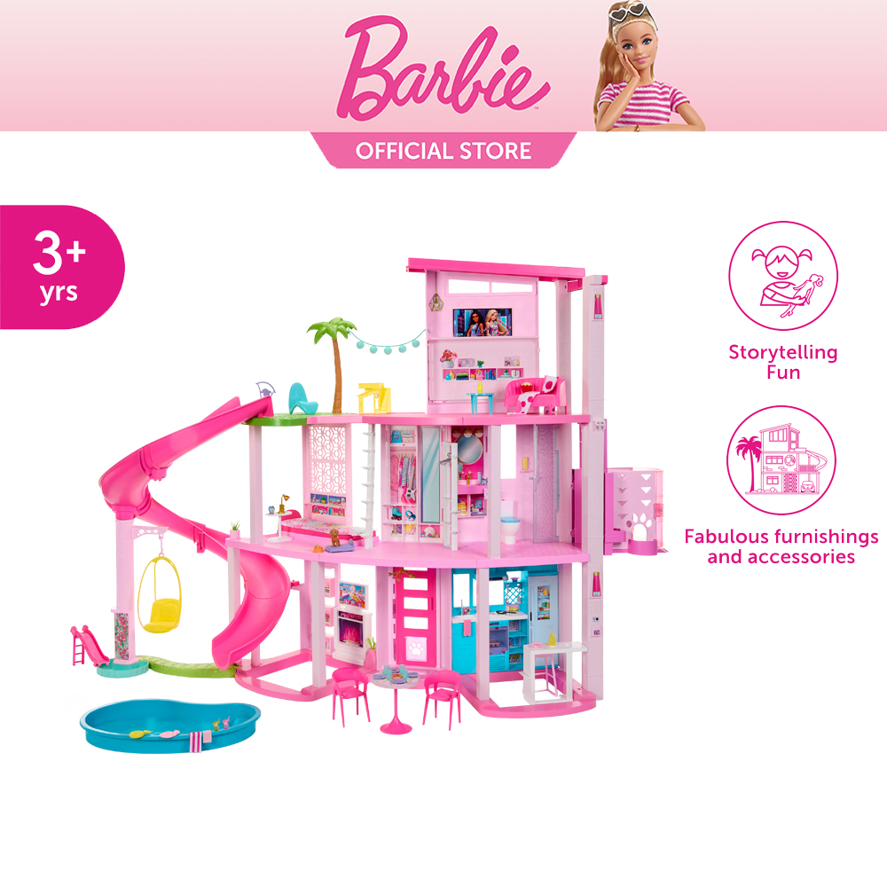 Barbie Dreamhouse with 3-Story Slide บาร์บี้ดรีมเฮาส์ พร้อมสไลเดอร์สูง ...