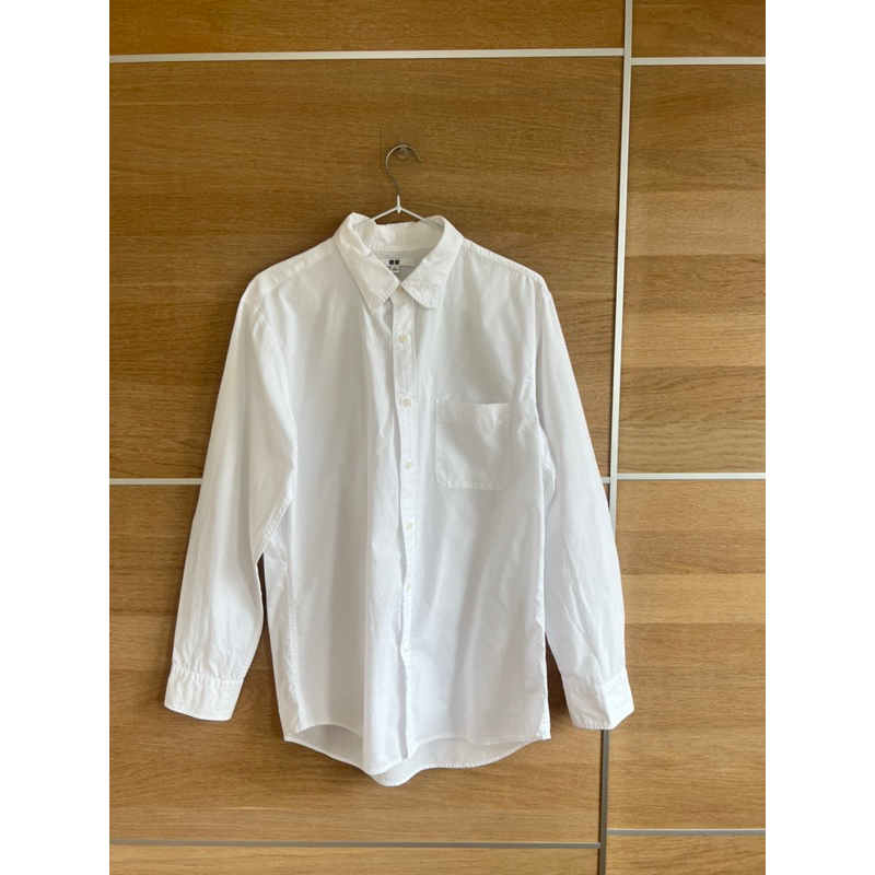 uniqlo-x-cotton-shirt-l-ชาย-หญิงใส่-oversize-ได้-ขาวสะอาด-อก-40-ยาว-27-code-843-6
