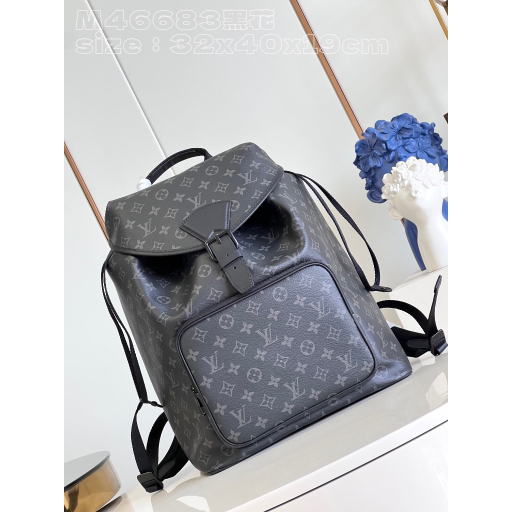 พรี-ราคา8800-lv-louis-vuitton-montsouris-m46683-หนังวัว-กระเป๋าเป้-32-x-40-x-19cm