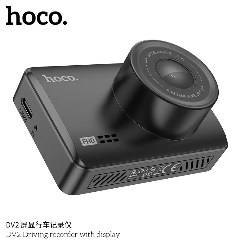 hoco-dv2-กล้องบันทึกวิดิโอหน้ารถมีจอแสดงผล-กล้องติดหน้ารถยนต์-280866t