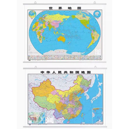 แผนที่ประเทศจีนและแผนที่โลก-china-country-map-amp-world-map-ซื้อหนึ่งได้ถึงสอง