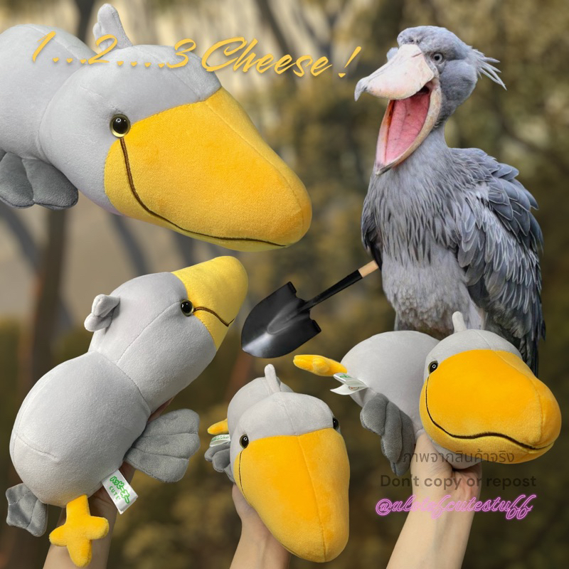 นกกระสาปากพลั่วเนื้อมาช-นุ่มนิ่มมากกก-สัตว์แปลกๆ-marshmallow-shoebill-stork-stuffed-animal-super-soft-plush-นกแปลกๆ