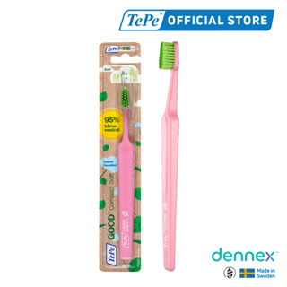 TePe GOOD Compact แปรงสีฟันไบโอ ขนนุ่ม หัวแปรงกระทัดรัด เทเป้ กู๊ด คอมแพค 1 ชิ้น   by Dennex