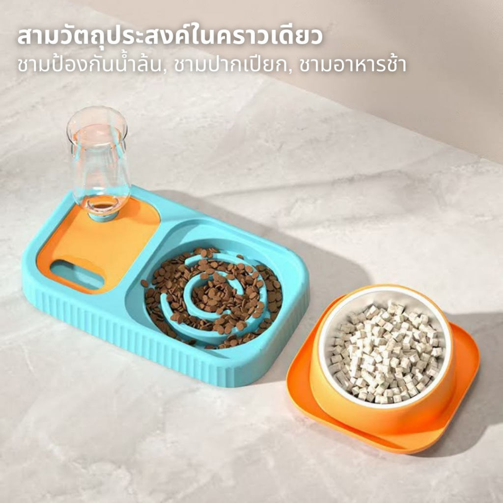 2-in-1-เครื่องป้อนอาหารสัตว์เลี้ยงน้ำดื่มเครื่องจ่ายเครื่องดื่มกรงแขวนแมวสุนัข