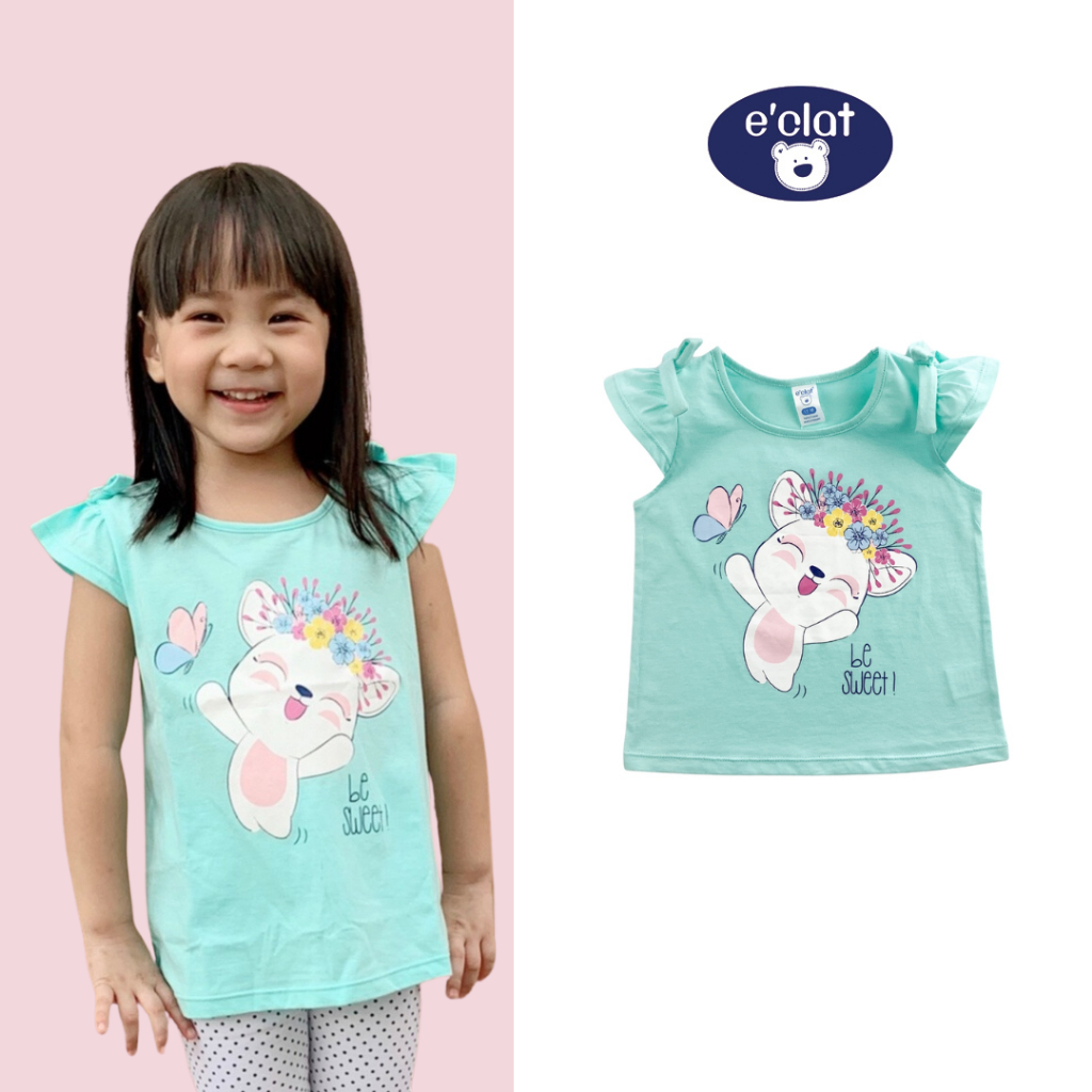 eclat-เสื้อยืด-คอกลม-แขนกุดแบบระบาย-มีโบว์หัวไหล่-เด็กผู้หญิง1-6ปี-ผ้าคอตตอนเจอร์ซี่-เนื้อผ้านุ่ม-เบา-sku-6628