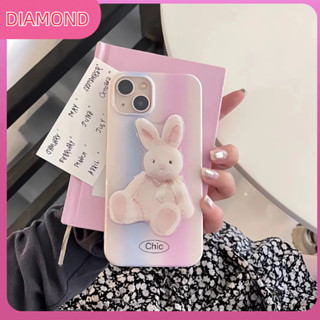 💲คูปองเคลม💲 case for iphone 11 12 กระต่าย นำมาสนับสนุน เคส 14 13 12 11 pro max ซิลิโคนเหลว ทนทาน