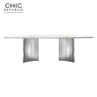 Chic Republic AEOLUS-CH/240 MARBLE,โต๊ะอาหาร - สี  ขาว/โครเมี่ยม