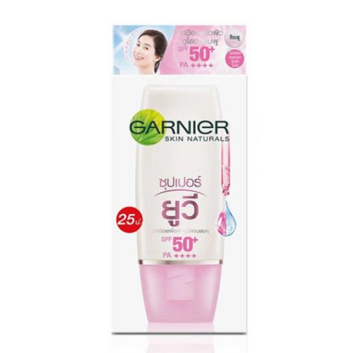 6ซอง-กล่อง-garnier-skin-naturals-sakura-glow-super-uv-spf50-pa-การ์นิเย่-ซากุระ-ไวท์-ซุปเปอร์-ยูวี-เอสพีเอฟ50