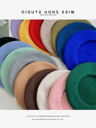 พร้อมส่ง หมวกเบเร่ต์ Beret วินเทจสไตล์ฝรั่งเศษ