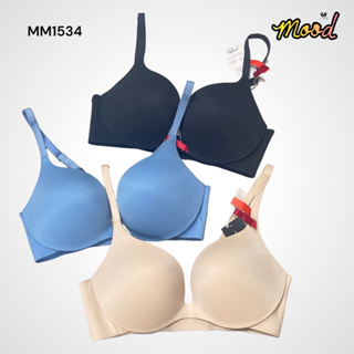 Wacoal บราไร้ตะเข็บ เนียนซู้ด (Wacoal Mood Smooth Bra) รุ่น MM1534 สีดำ สีฟ้า สีเบจ