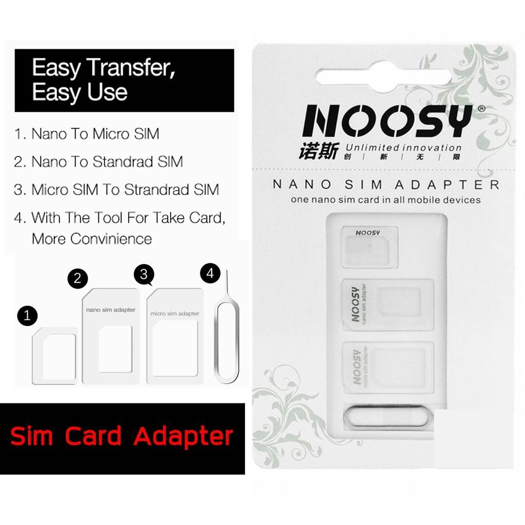 noosy-nano-sim-adapter-4in1-ชุดแปลงนาโนซิมการ์ด-ถาดซิม-เข็มจิ้มถาดซิม-ใช้ได้กับซิมทุกขนาด