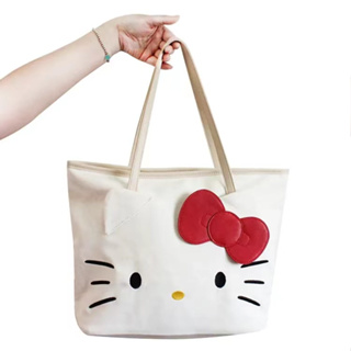 กระเป๋าสะพาย ผ้าใบ แฟชั่นแมวการ์ตูนเกาหลี ซักได้ซ้ำๆ ใส่ได้หลายอย่าง
