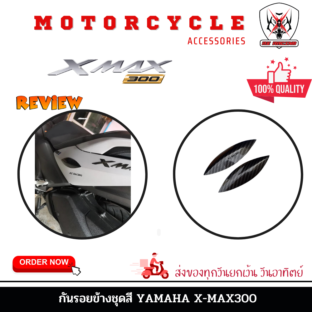 กันรอยข้างชุดสี-yamaha-xmax-300-ยามาฮ่า-เอ็กซ์แม็กซ์300-งาน-abs-หุ้มฟิล์มลอยน้ำเคฟล่าพร้อมกาว-2-หน้าสำหรับติดตั้ง