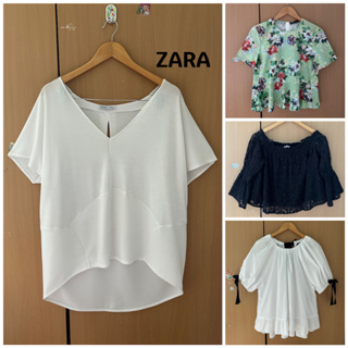 เสื้อผู้หญิงแบรนด์ ZARA แท้ 💯%มือ 2 รายละเอียดเพิ่มเติมด้านล่างค่ะ