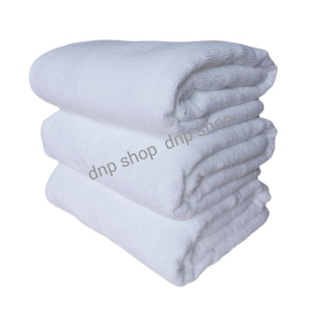 ผ้าขนหนู Cotton 100% เช็ดตัวโรงแรม สีขาว ขนาด 28 x 55 นิ้ว ทอขนคู่ 14 ปอนด์