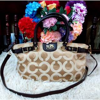 COACH 18650 Madison Op Art Sateen Sophia Satchel ของแท้