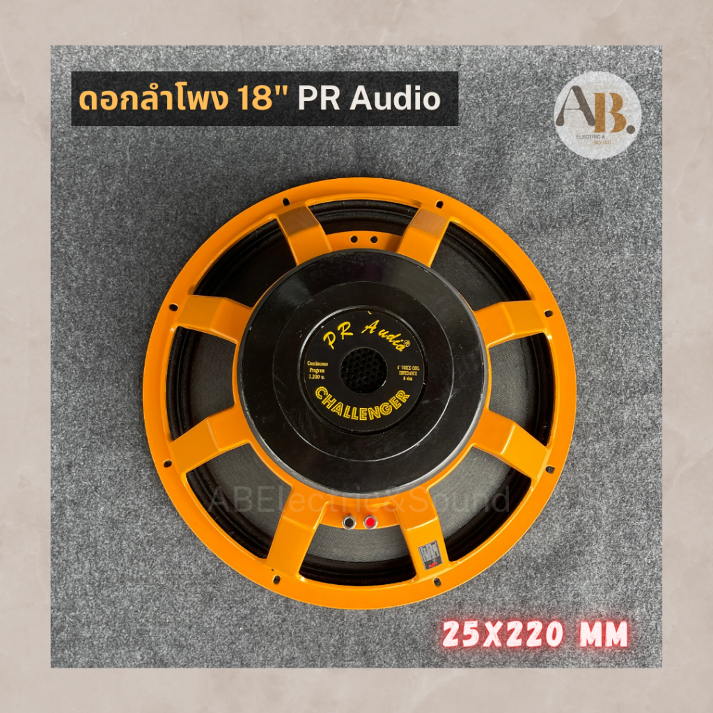 ดอกลำโพง-18-pr-audio-25x220-v4-โครงหล่อ-8-โอม-1200-วัตต์-ดอกลำโพงชาเลนเจอร์-18-นิ้ว-25220