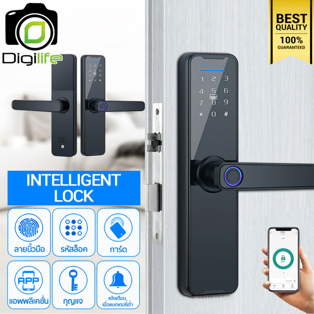 intelligent-lock-tuya-ล็อคประตูอัจฉริยะ-fingerprint-password-card-key-application-สแกนลายนิ้วมือ-รหัส-กุญแจ-แอพ-กลอน