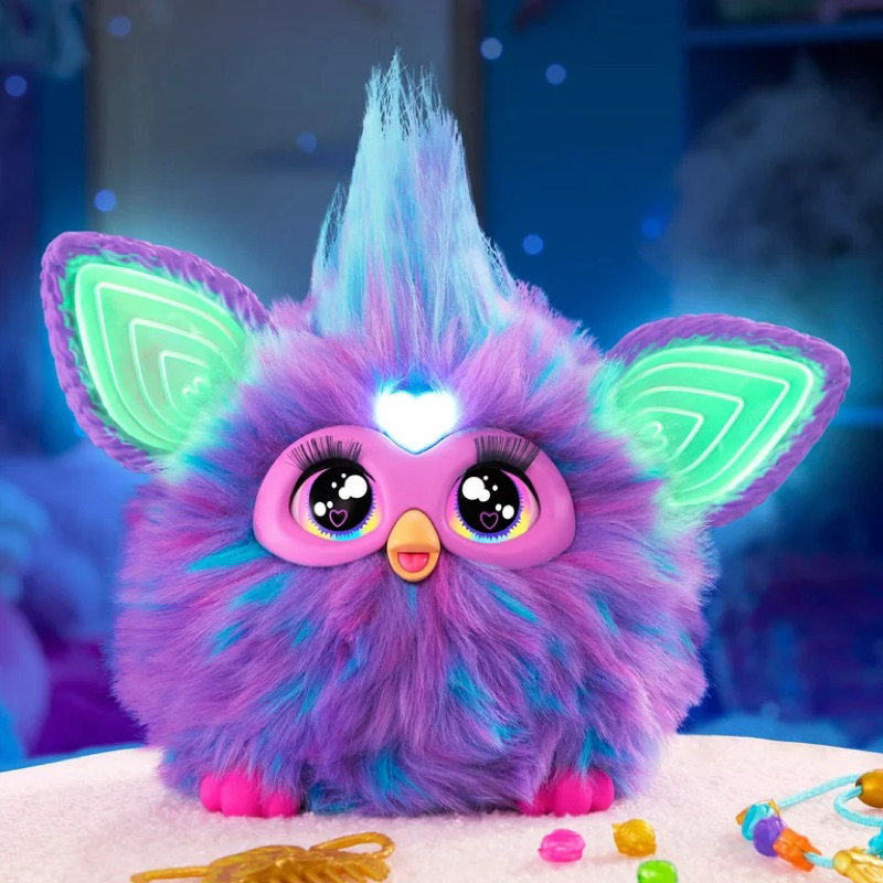 Furby 2023 Purple Coral Fashion Accessories, Interactive Plush Toys ...