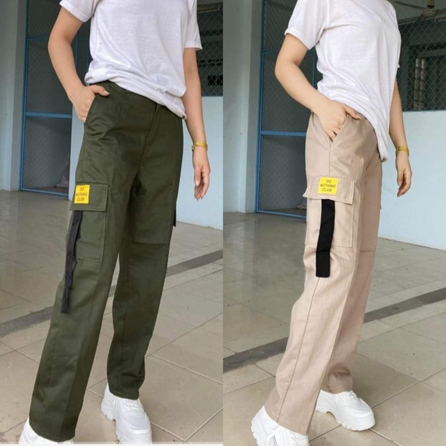 กางเกงขายาว-วินเทจ-กระเป๋าเชือก-ญ-ช-เอวสม็อคหลัง26-33นิ้ว-มี-3-สีให้เลือก-ต-1