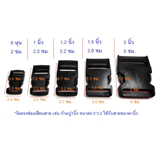 เช็ครีวิวสินค้าตัวล็อคกระเป๋า ก้ามปู พลาสติก ทรงเหลี่ยมสีดำ ขนาด 6หุน 1นิ้ว 1.2นิ้ว 1.5นิ้ว(1นิ้วครึ่ง) 2นิ้ว