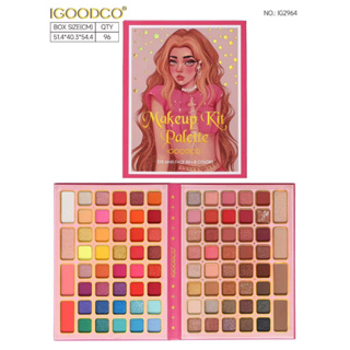 พาเลท 80+8 สี เนื้อดี เกลี่ยง่าย เม็ดสีแน่น Makeup Kit Palette IGOODCO #IG2964