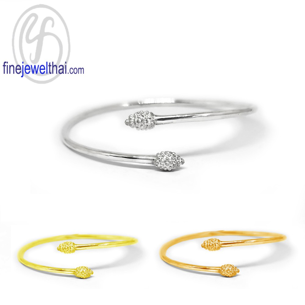 กำไล-กำไลเงินแท้-กำไลหัวบัว-finejewelthai-g100600