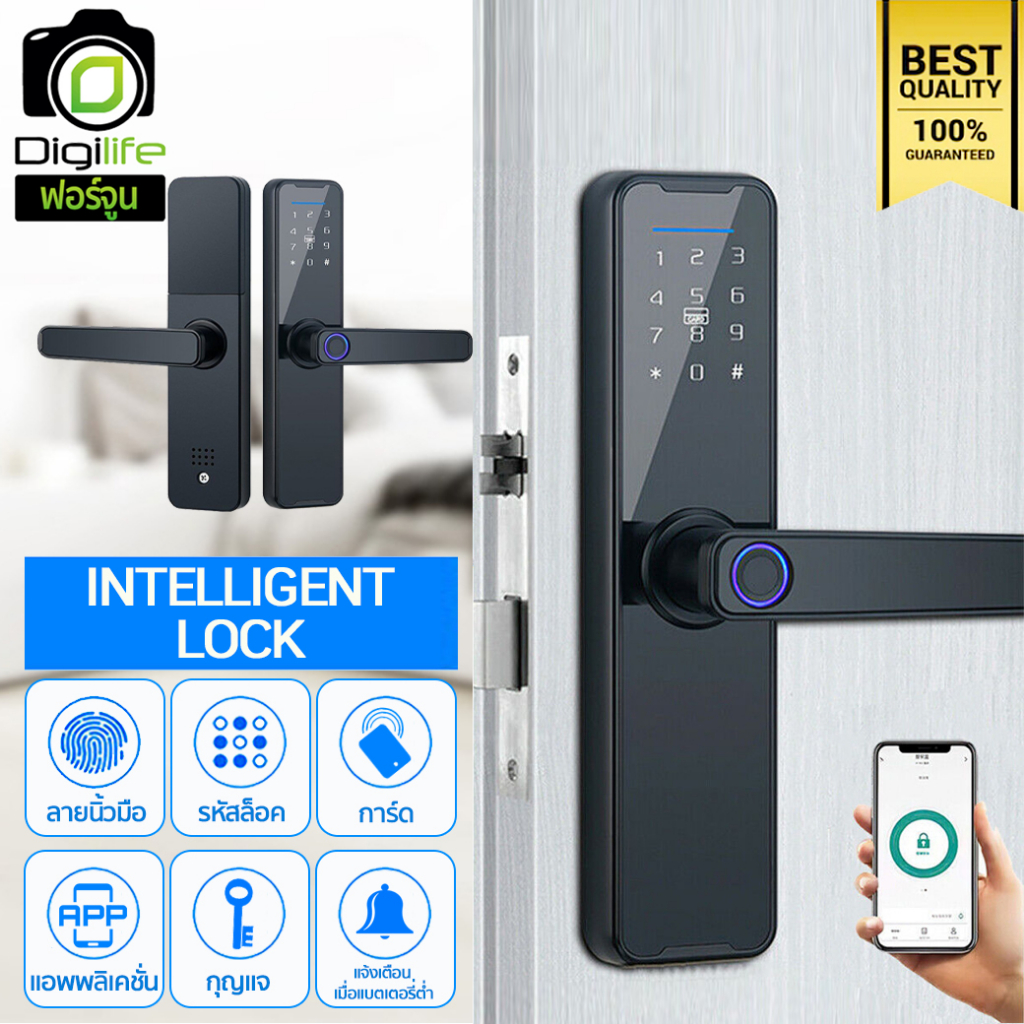 intelligent-lock-tuya-ล็อคประตูอัจฉริยะ-fingerprint-password-card-key-app-สแกนนิ้วมือ-รหัส-กุญแจ-แอพ-digilife-ฟอร์จูน