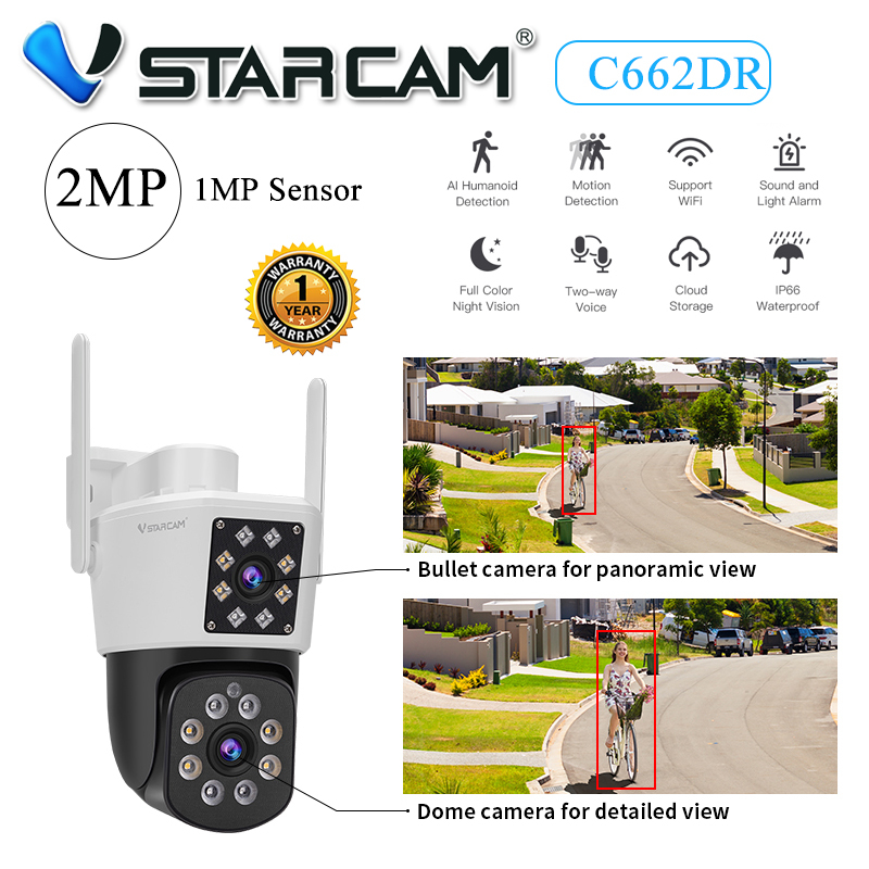 vstarcam-c662dr-เลนส์คู่-ใหม่-2023-กล้องวงจรปิดไร้สาย-ความละเอียด-2mp-1296p-outdoor-ภาพสี-มีai-คนตรวจจับสัญญาณเตือน