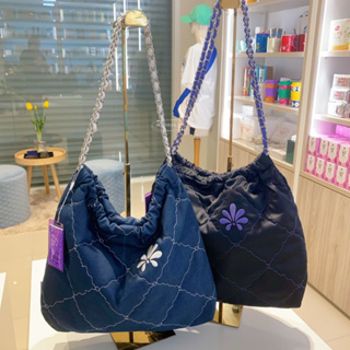 [พร้อมส่ง/ของแท้] Tipicosi รุ่น POPPY Denim Quilting Chain Shoulder Bag (Denim Blue)