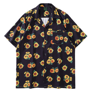 เสื้อเชิ้ตลายทานตะวันรุ่นฮิต Premium Shirt Sunflower Korea Style