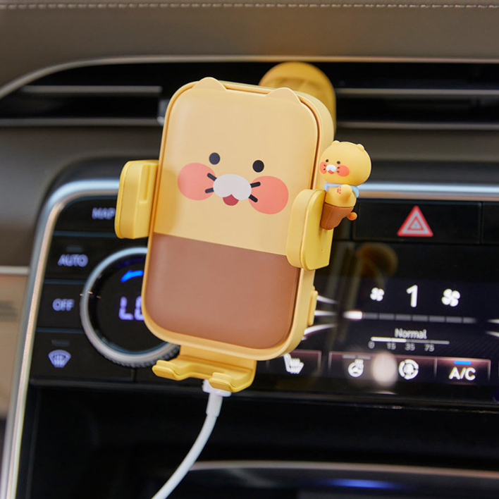 พร้อมส่ง-kakaofriends-wireless-charing-car-holder-choonsik-แท่นชาร์จบนรถยนต์