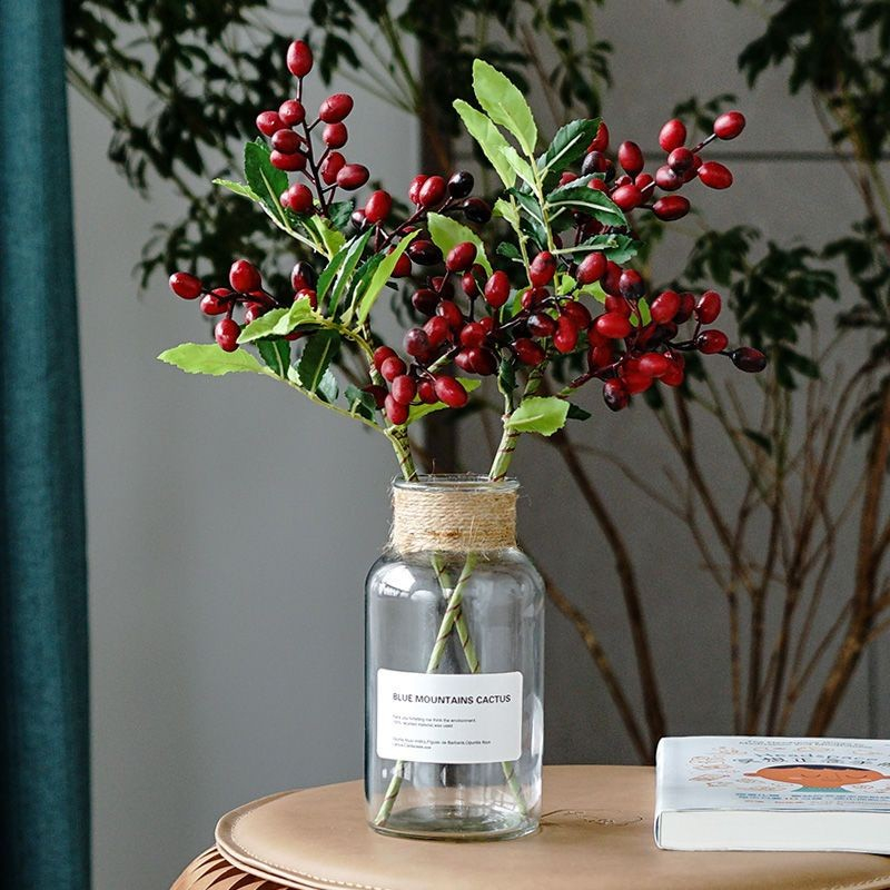 กิ่งมะกอกปลอม-ก้านเบอร์รี่ปลอม-artificial-berry-olive-fruit-bean-ต้นไม้มงคล-ก้านมะกอกปลอม-ตกแต่งบ้าน-โต๊ะทำงาน