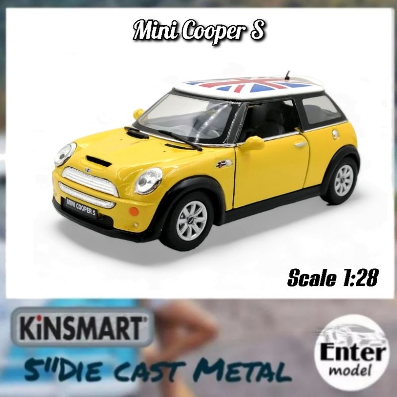kinsmart-โมเดล-รถ-เหล็ก-เกรด-พรีเมียม-ลิขสิทธิ์-แท้-รถคลาสสิค-mini-cooper-s-สเกล-1-28-ยาว-12-5cm-hit