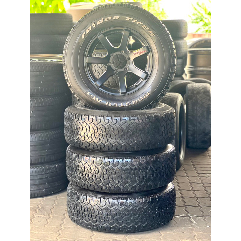 ล้อมือสองออฟโรด Lenso RTC ขอบ17 6รู พร้อมยางปี21 | Shopee Thailand