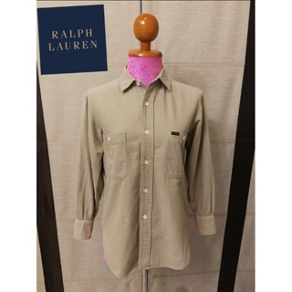 Ralph Lauren​ Brand_2nd hand เสื้อเชิ้ต​แขนยาว (ROUGH WEAR) วัสดุผ้าฝ้าย​💯​%/ SizeM​/ แท้มือสองกระสอบนำเข้าจาก Japan 🇯🇵