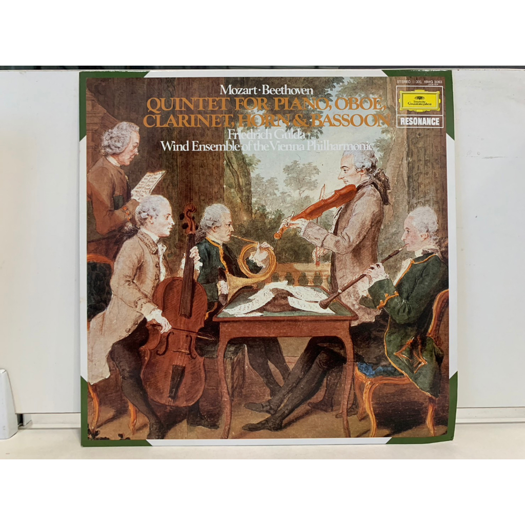 1LP Vinyl Records แผ่นเสียงไวนิล MOZART BEETHOVENQUINTET FOR PIANO OBOE HORN & BASSOON