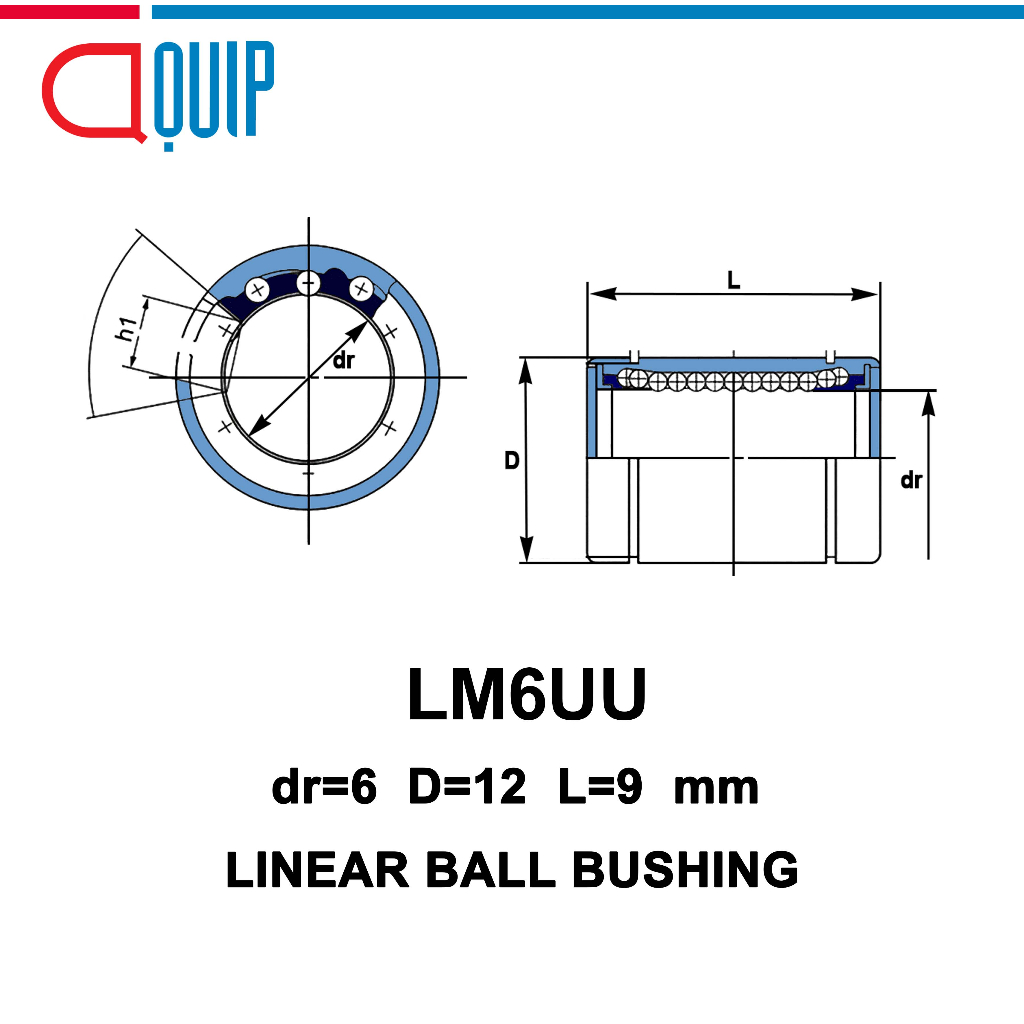 lm6uu-kwd-ลีเนียร์แบริ่งสไลด์บุชกลม-linear-ball-bushing-lm6-uu-lm-6-uu