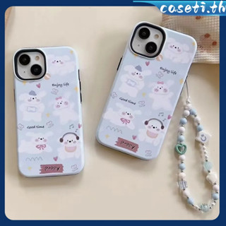 คูปองเคลม🎀เคสไอโ case for iphone 11 12 สร้างสรรค์การ์ตูนลูกสุนัขน่ารัก เคส 14 13 12 11 pro max เคสโทรศัพท์ที่ทนทาน