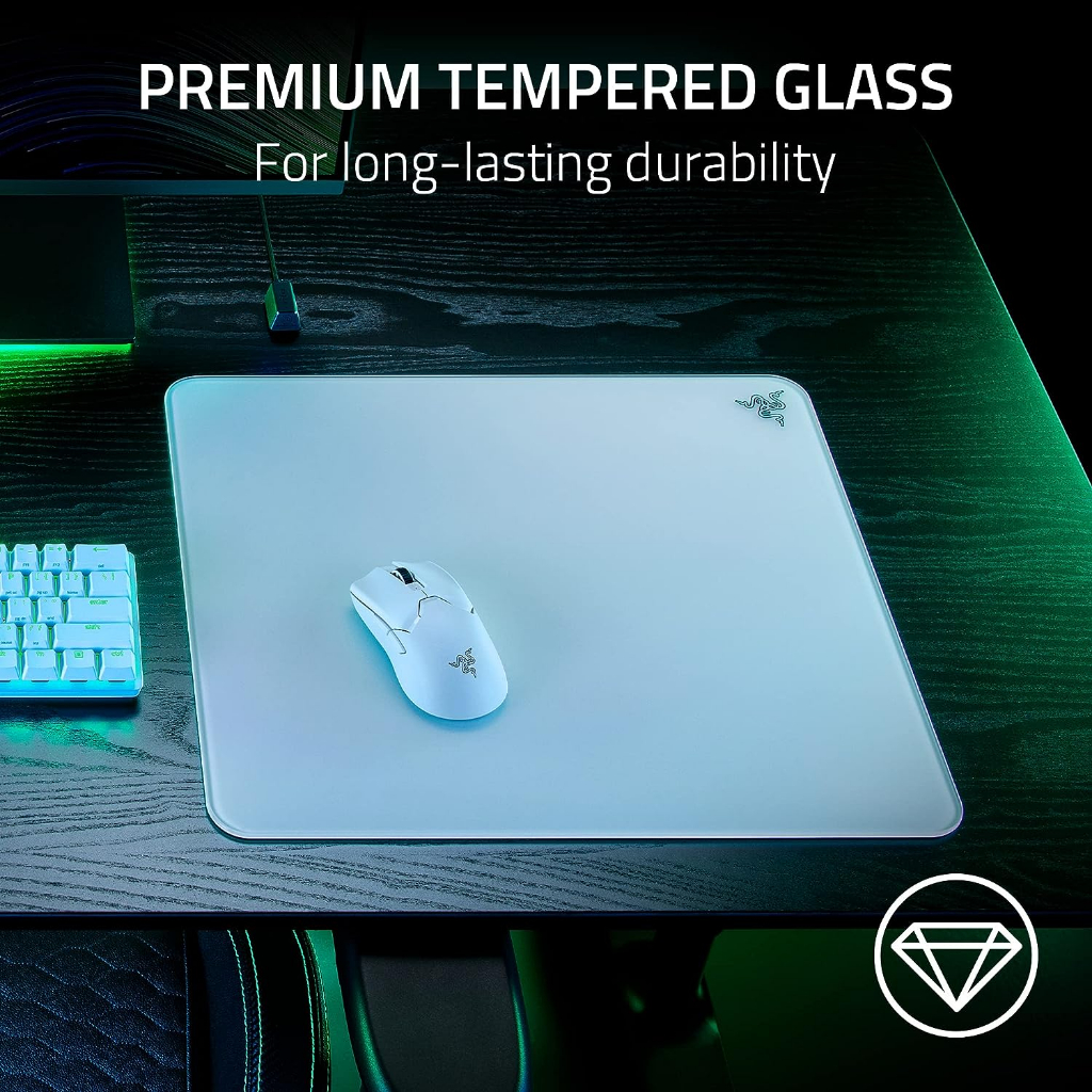 razer-atlas-premium-tempered-glass-mat-white-edition-แผ่นรองเมาส์-สีขาว-ของแท้