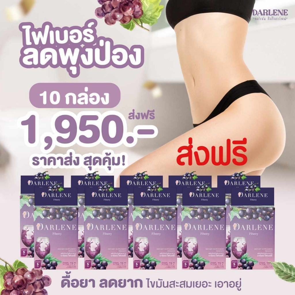 darlene-fiberry-10-กล่องสุดคุ้ม-ราคาพิเศษ-ดาร์เลเน่-ไฟเบอร์รี่-ส่งฟรีไม่ต้องใช้โค้ด