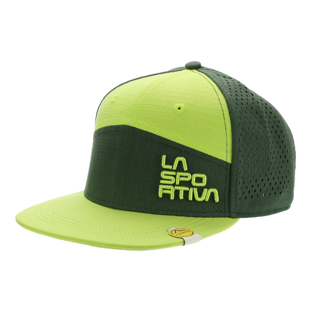 la-sportiva-traverse-trucker-cap-lime-punch-forest-หมวกออกกำลังกาย